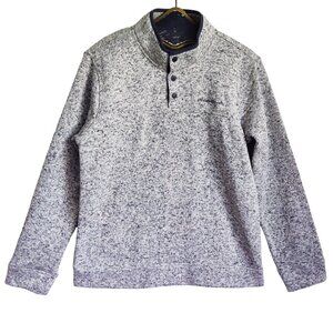 Eddie Bauer Mens Heavyweight Radiator Fleece Quarter Snap Pullover Sweater M
